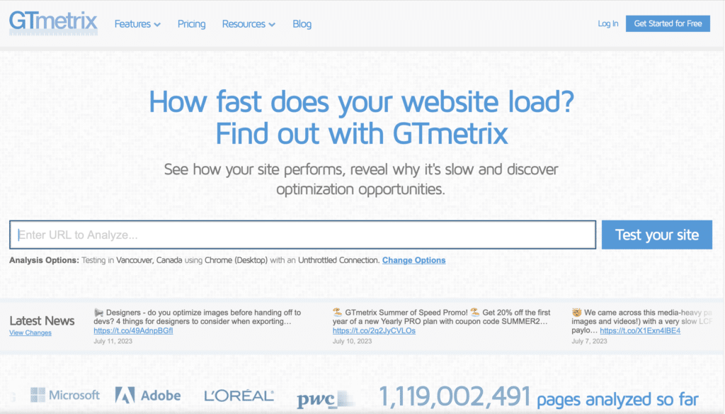 GTMetrix