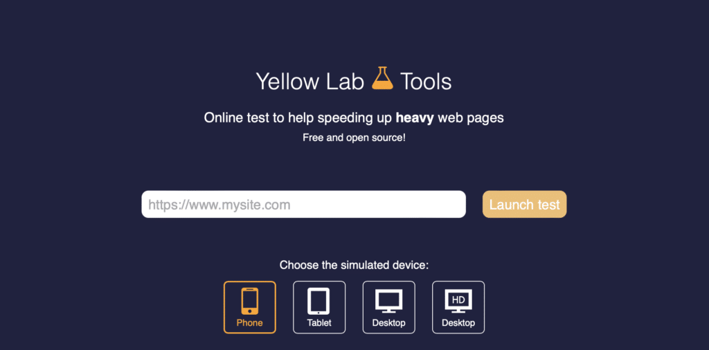 yellowlab tools